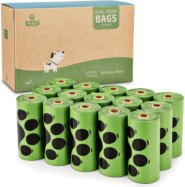 Dog Poop Bags Rolls 540 Count, Unscented Refill Rolls, 9" X 13" Doggie Poop Bags, Dog Waste Bags by Pobby8