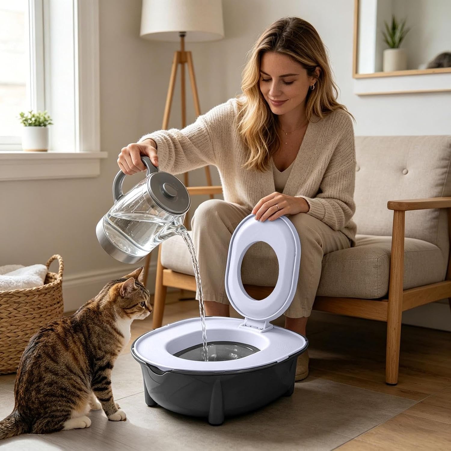 cat-toilet-training-kit-portable-litter-box-with-flushable-design-odor-control-and-anti-splash-large-thickened-pp-material-for-kittens-and-cats-grey