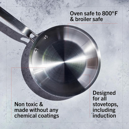Eater Series 5 Piece Essentials Set | Made in USA | 5 Ply Fully Clad Stainless Steel Cookware Set | Stay Cool Handle | Induction Ready & Non-Toxic7