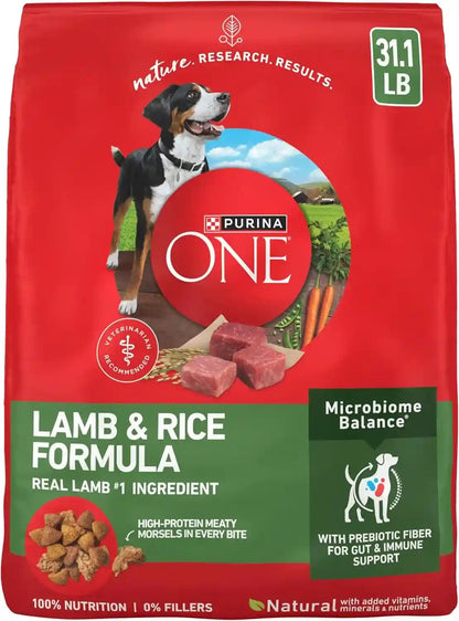 Purina ONE Dry Dog Food Lamb and Rice Formula - 31.1 Lb. Bag1