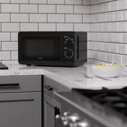 Microwave Oven 700-Watts Compact Mechanical with 5 Power Settings, Defrost, Full Range Temperature Control and Removable Glass Turntable, 0.7-Cu.Ft., Black3