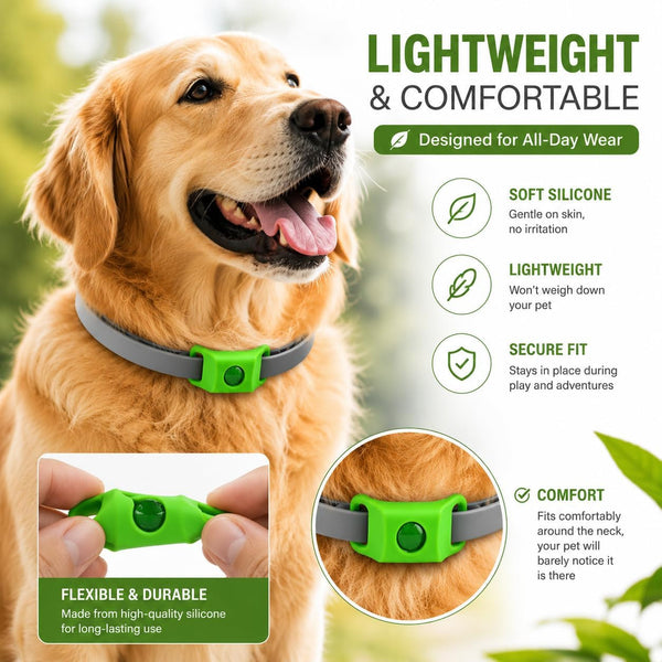 Dog Collar, Adjustable Dog Collar Holder Small Medium Large Dogs | Waterproof Dog Collar Silicone Dog Airtag Holder with 2Pcs Refills5