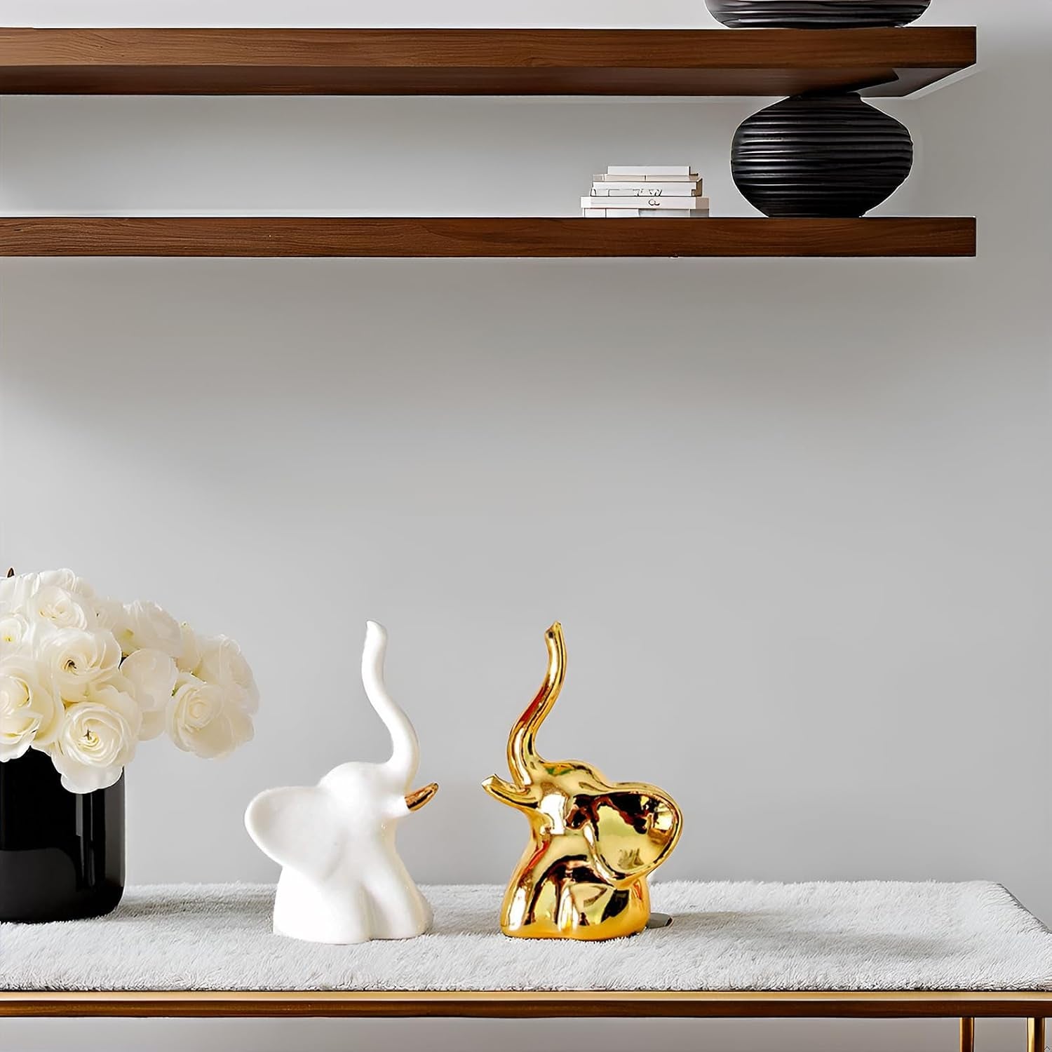 home-decor-elephant-statues-1-pair-small-decorative-accents-for-shelves-livingroom-and-bedroom-gold-and-white