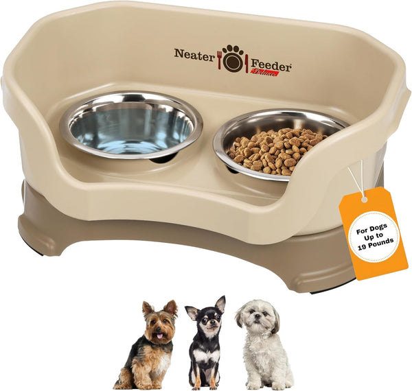 Neater Pet Brands Neater Feeder Deluxe Mess Proof Dog Bowls Elevated for Large Dogs over 40 Lbs, Made in USA, No Spill Raised Dog Food Bowl Stand Feeding Station, Food and Water Bowl Set, Black37