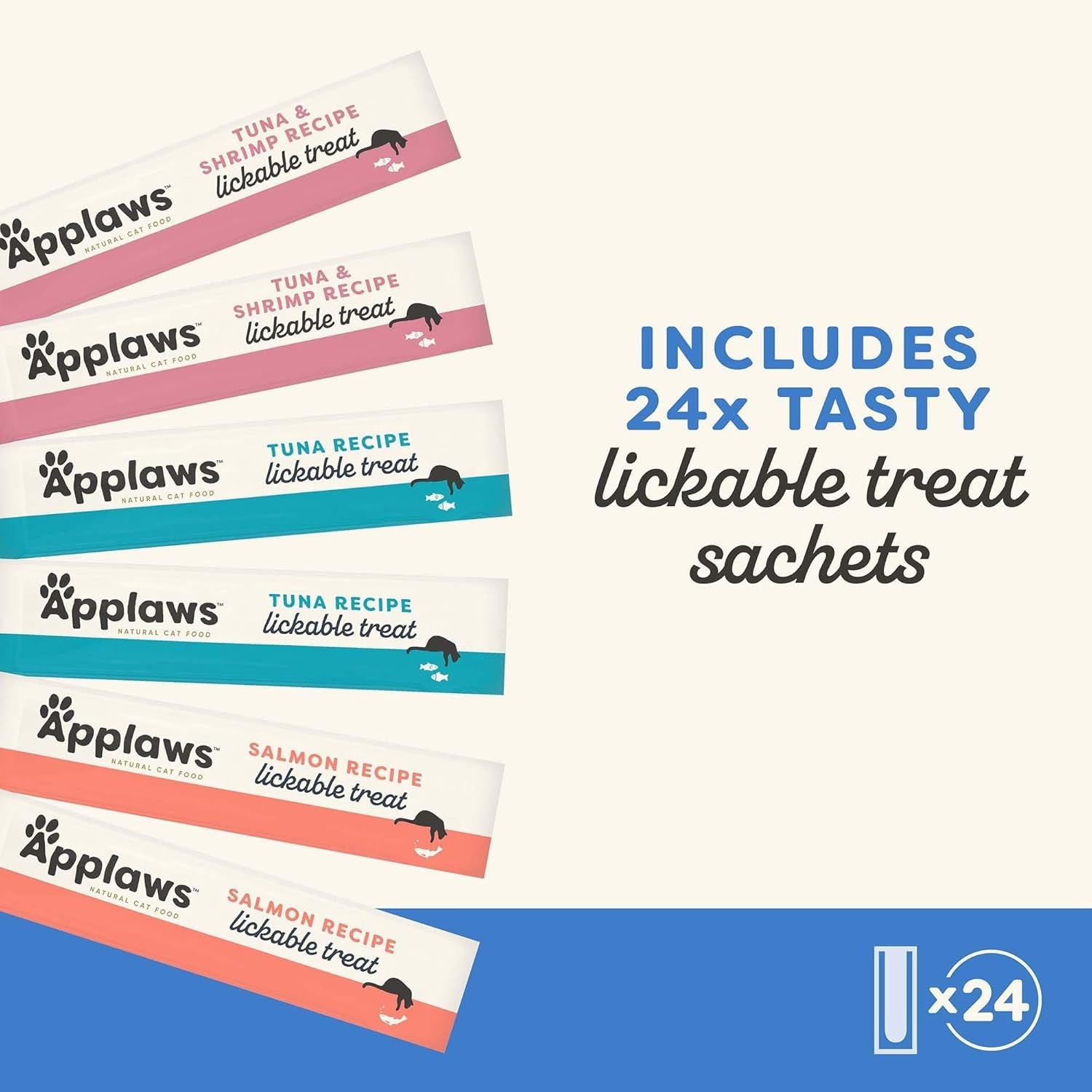 applaws-fish-puree-lickable-cat-treats-24-pack-0-5-oz-sachets-100-natural-high-quality-protein-limited-ingredient-grain-free-creamy-squeeze-up-treats