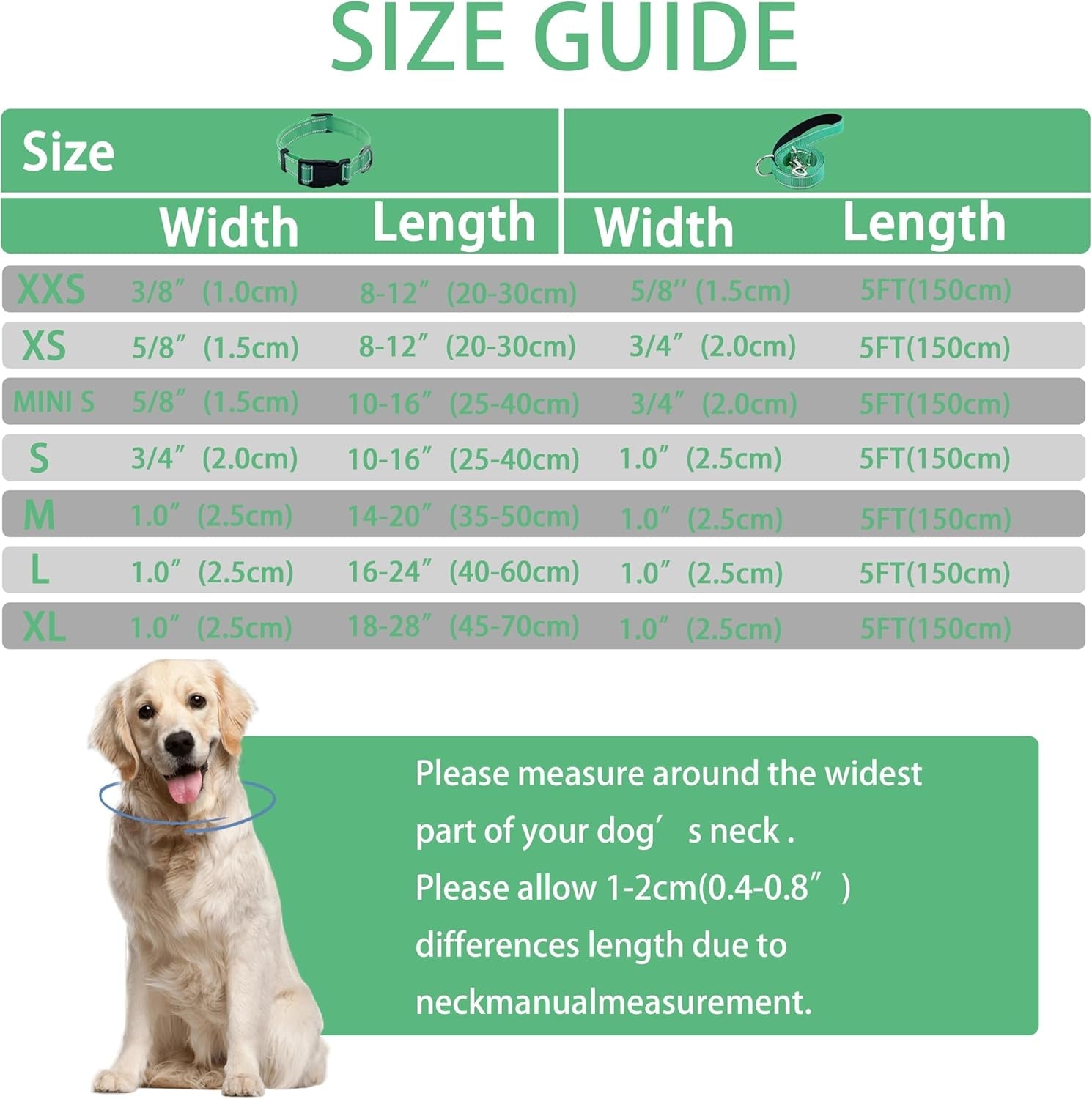 reflective-dog-collar-with-safety-locking-buckle-adjustable-soft-breathable-nylon-collars-for-small-medium-and-large-dogscollar-leash-xs-width-5-8-turquoise-adjustable-soft-breathable-nylon-collars-for-small-medium-and-large-dogs-xs-width-5-8-turquoise