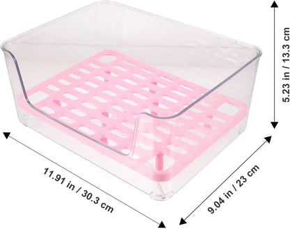 Luxshiny Portable Cat Litter Box Anti-Splash Acrylic Raised Medium Pet Toilet Tray for Kitten Housebreaking and Travel2