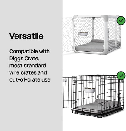 DIGGS Crate Bowl for Dogs - Clip on Pet Bowl for Water & Food - Puppy Training Necessities - Spill-Resistant, Universal Dog Crate Accessories (38Oz.)3