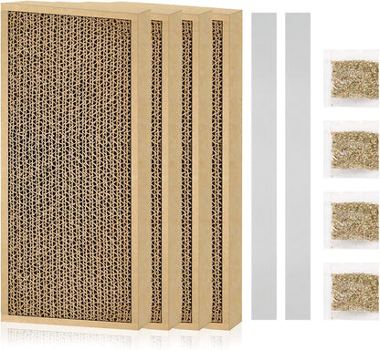 Happyfreesx Splicing Cat Scratch Pad: Cat Scratchers for Indoor Cats and Kitten, 2 Pack Cat Scratching Pad, Cat Scratcher Cardboard, Scratching Pad, Premium Scratch from Cats, Double-Sided Design9