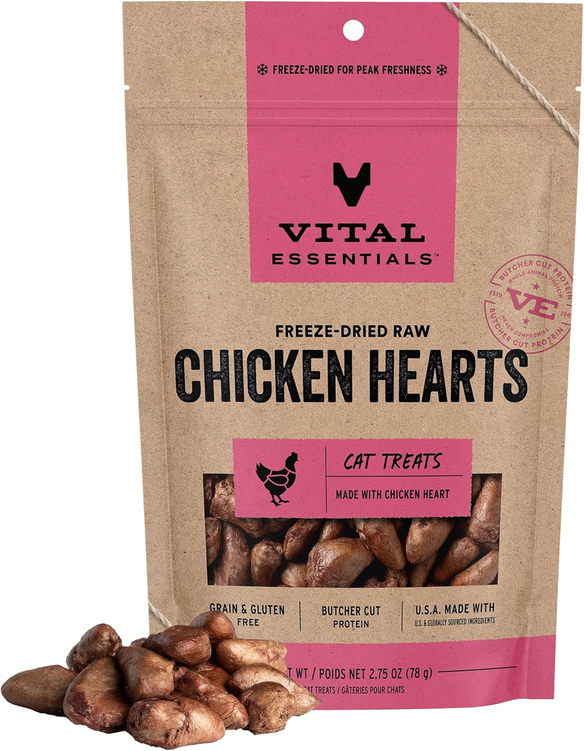 vital-essentials-freeze-dried-raw-chicken-hearts-cat-treats-0-8-oz-bag-single-ingredient-premium-quality-protein-grain-free-usa-made-with-u-s-globally-sourced-ingredients
