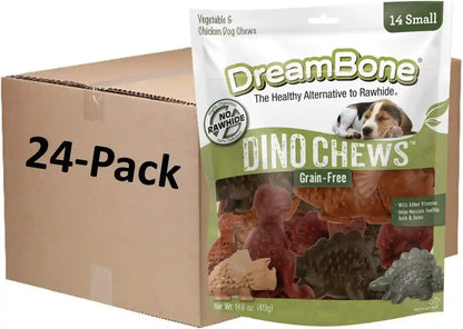 Dreambone Chicken Dinochews Dog Treats, Daily Rawhide-Free Chew, Digests Safely and Completely, with Real Protein, Chicken and Veggies, 14 Count11