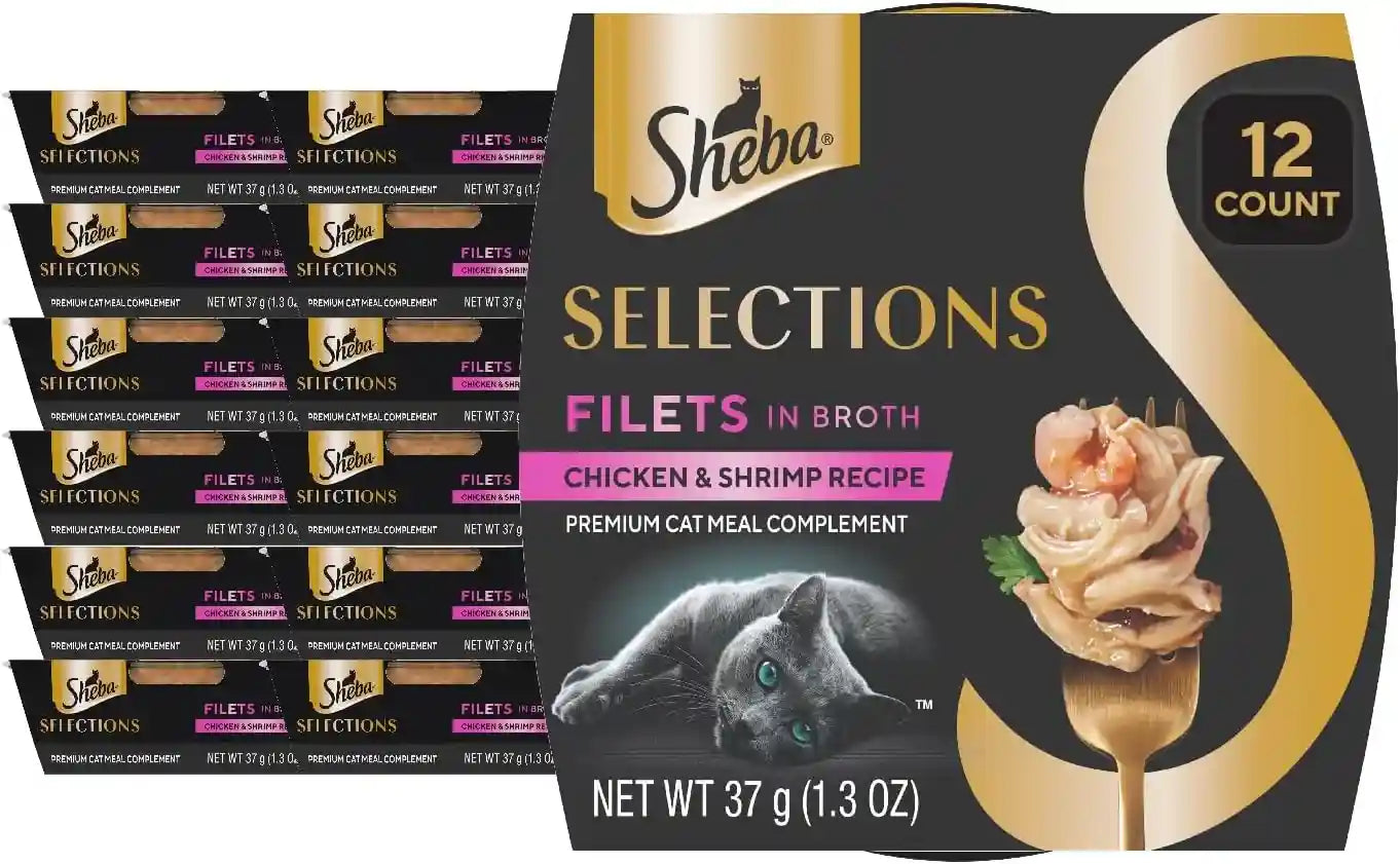 sheba-selections-filets-wet-cat-food-complement-variety-1-3-oz-24-ct-grain-free-real-chicken-1-ingredient-no-corn-or-soy-no-artificial-flavors-peel-serve-topper-or-treat-1-3-oz-cups