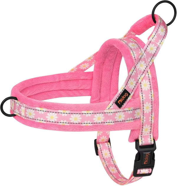 Didog No Pull Dog Harness for Small Medium Dogs, Floral Print, Purple, S | Soft Flannel Padded, Quick Fit, Easy on and Off, Night Safty, Adjustable & Reflective for Walking and Training, Chest 19-22"9