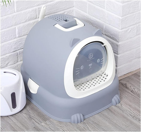 Dog Potty Training Toilet ﻿ Cat Litter Tray Fully Enclosed Large Drawer Type Toilet Oversized Poop Bowl Deodorant and Anti-Splashing and Pet with Spoon(A)4