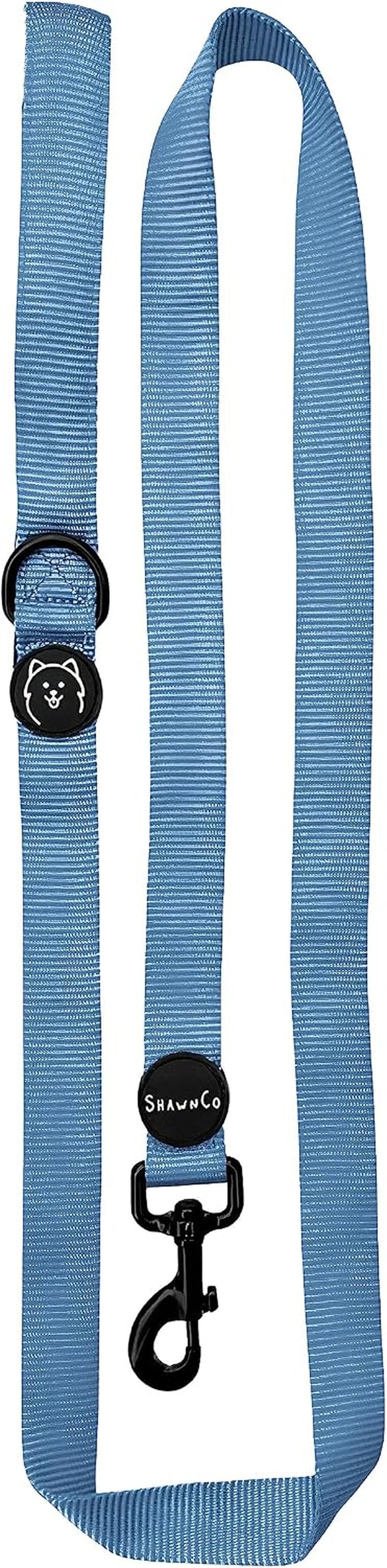 shawnco-dream-walk-dog-leash-premium-nylon-pet-leash-with-soft-neoprene-handle-for-small-medium-and-large-dogs-icy-lilac-m-l-6ft-w-2-handles