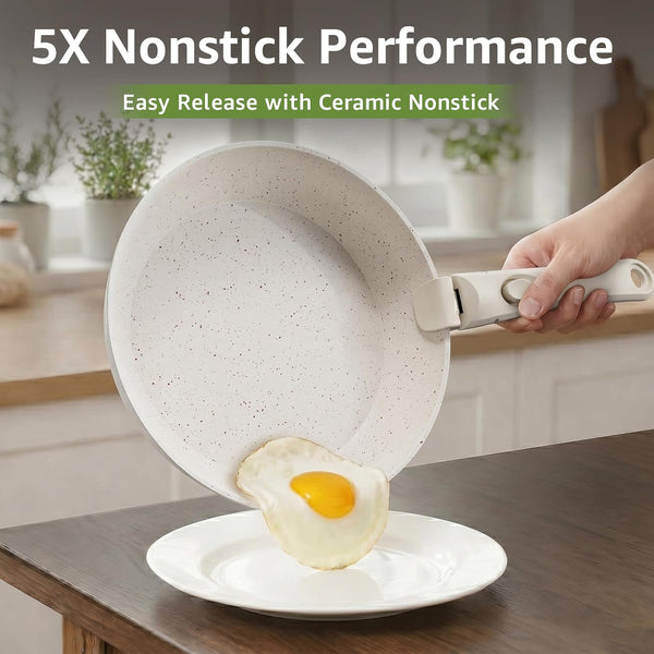 19-Piece Pots and Pans Set Non Stick, Ceramic Cookware Set with Removable Handles, Pfas-Free,Induction Compatible Dishwasher Safe,Stackable Space-Saving for Apartment or Rvs2