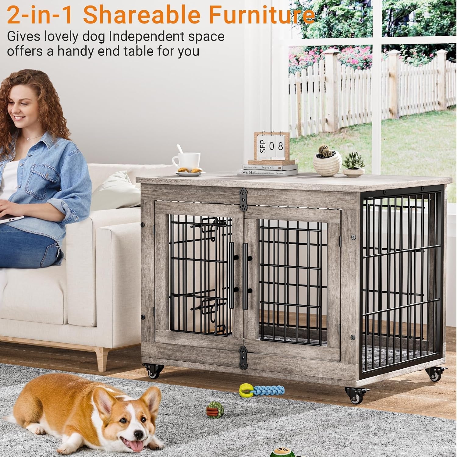medium-dog-crate-furniture-32-heavy-duty-kennel-w-cushion-wheels-grey-double-doors-wooden-dog-cage-chew-resistant-end-table-decorative-27-32-38-44-options-indoor