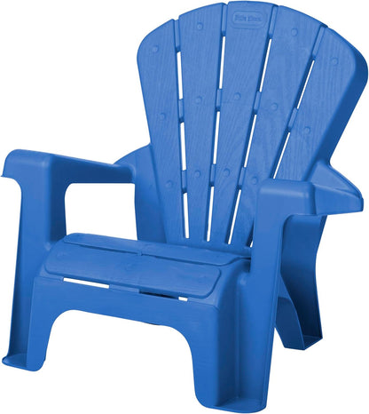 Kids Garden Chair 2 Pack in Blue, Outdoor Toddler Activity Adirondack Chairs for Picnic, Garden, Patio, Backyard & Beach, Outdoor Chair Set4