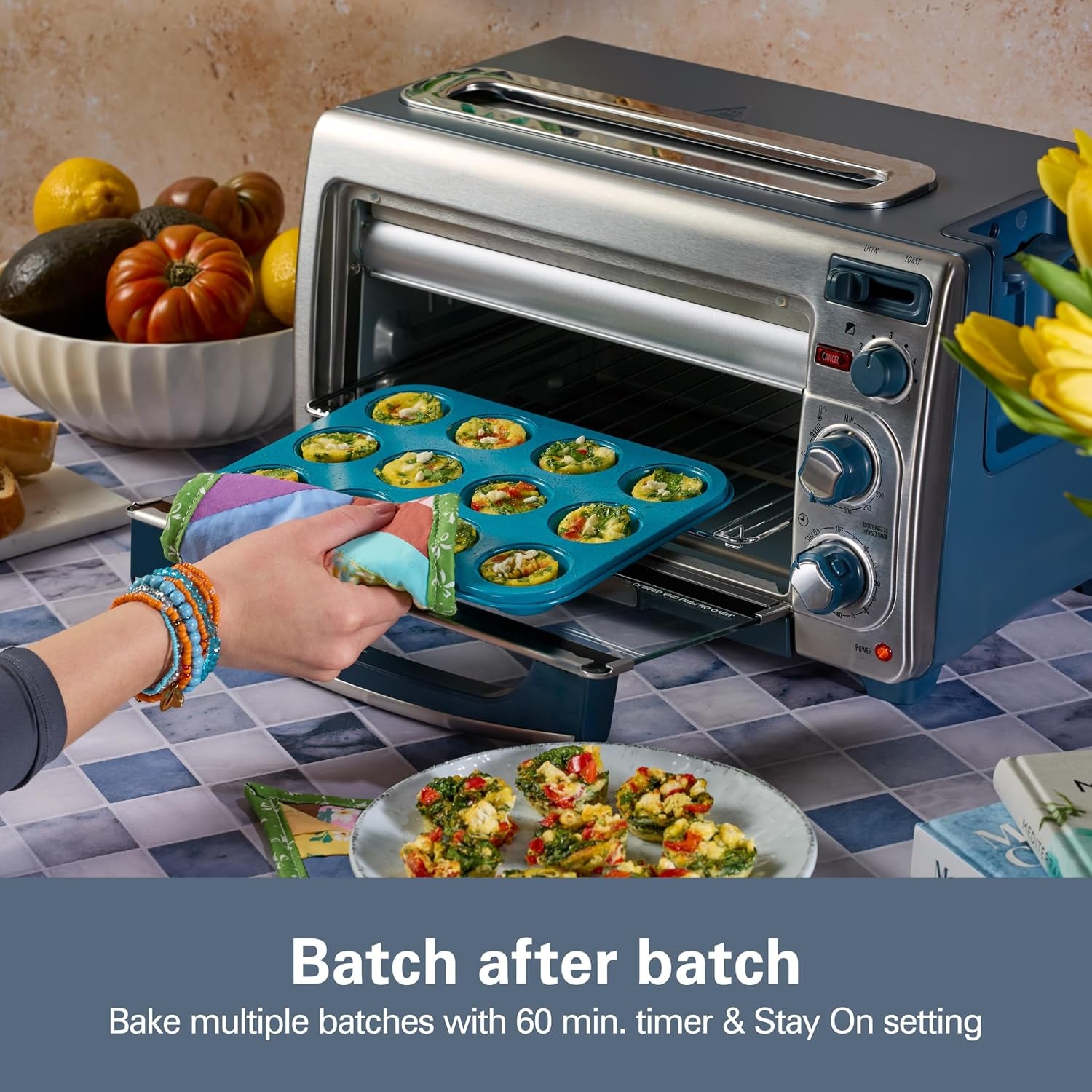 2-in-1-countertop-toaster-oven-and-long-slot-2-slice-toaster-bake-broil-toast-2-rack-positions-60-minute-timer-automatic-shut-off-shade-selector-kitchen-makeover-blue-31158j