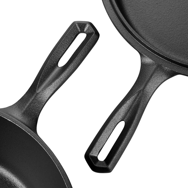 Pre-Seasoned Cast Iron Double Dutch Oven Pot with Skillet Lid, for Bread Baking, Outdoor, Campfire Cooking, 3 Quart7