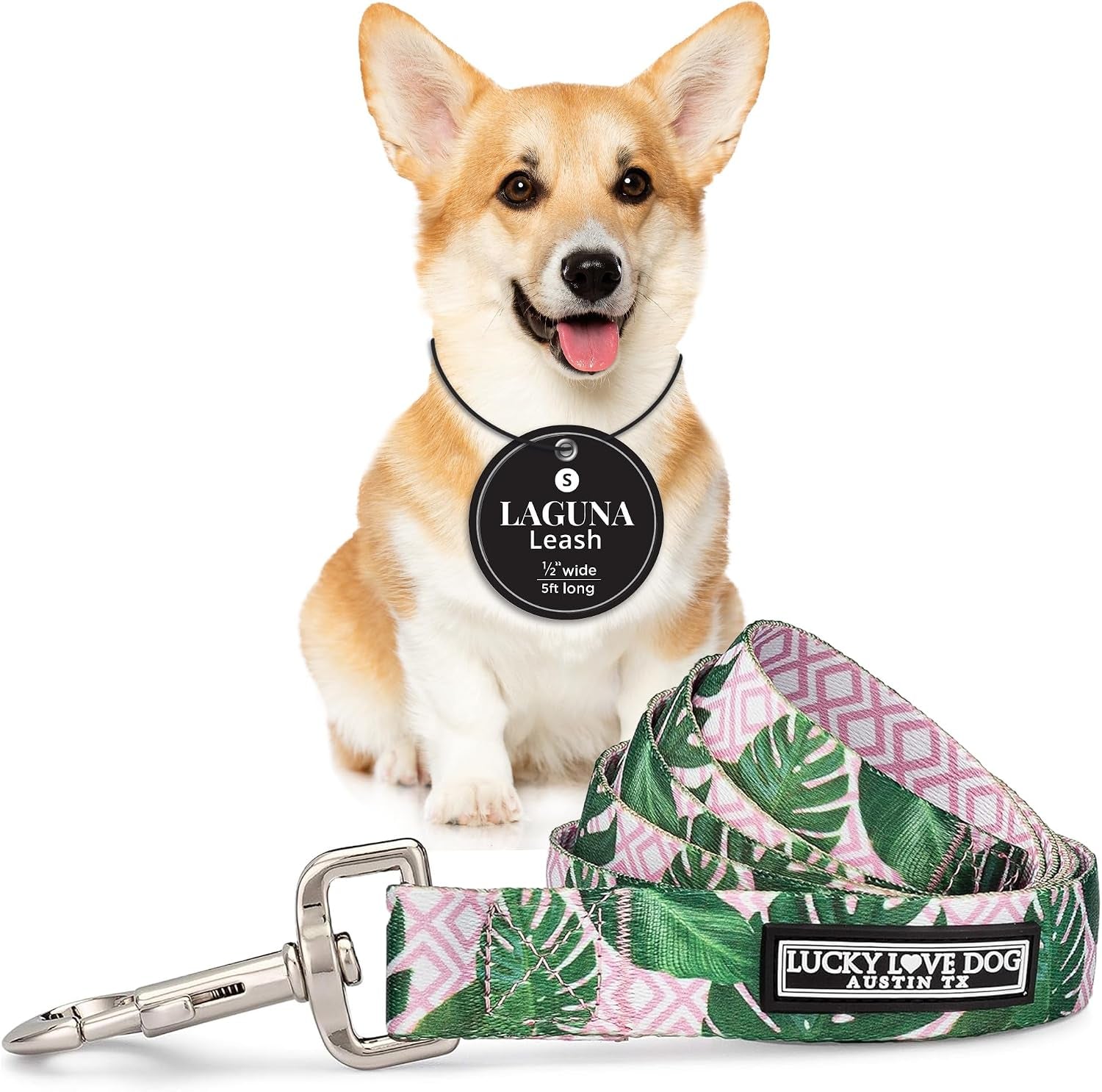 lucky-love-dog-leash-beautiful-vivid-patterns-durable-long-lasting-blackbird-large