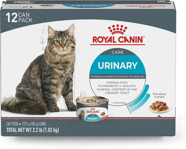 ROYAL CANIN Feline Care Nutrition Urinary Care Adult Thin Slices in Gravy Cat Food, 3 Oz (Pack of 12) | Adult Formula, Supports Urinary Health, Savory Gravy, Convenient Portion Size, Multipack for Easy Storage1
