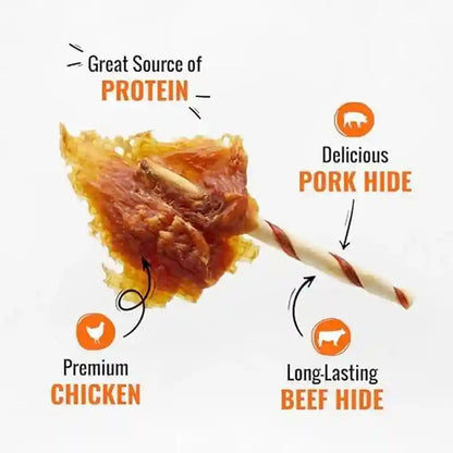 Good 'N' Fun Wings Long-Lasting Dog Treat, with Real Proteins, Premium Chicken and Beef Hide, Supports Dental Health, Mental Stimulation, 4 Oz9