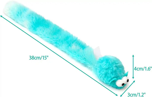 CHIWAVA 4 Packs 15 Inch Long Soft Plush Cat Toys Mice with Bell Rustle Sound Small Mouse Activity Interactive Toy5