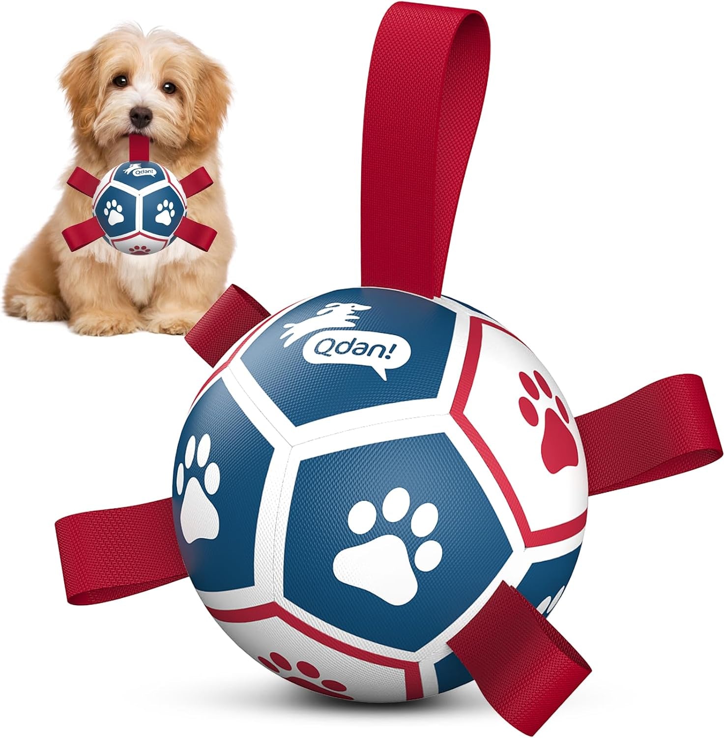 qdan-dog-balls-6-inch-dog-soccer-ball-with-straps-herding-balls-for-dogs-outdoor-dog-toys-balls-for-20-40-lb-dogs-puppy-ball-to-keep-them-busy-dog-pool-water-play-toy-puppy-birthday-gifts