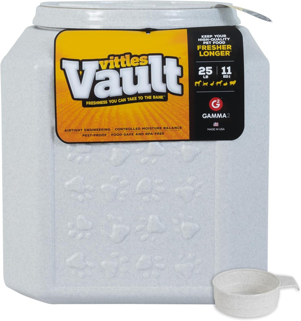 Gamma2 Vittles Vault Pet Food Storage Containers - Sealed Dog and Cat Food Storage Container, Fits up to 25Lbs, Made in the USA - [12"L X 13.75"H] | Made in USA, 12 Inch Long by 13.75 Inch Tall, Airtight Lid Keeps Kibble Fresh and Pests Out, a Durable Pantry Bin Design13