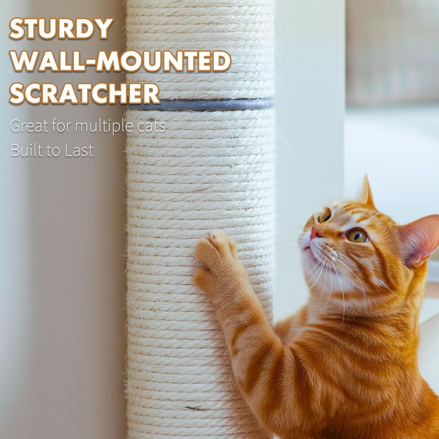 powerking-wall-mounted-cat-scratcher-24-vertical-sisal-scratching-post-for-indoor-cats-space-saving-wall-cat-furniture-with-natural-jute-rope-rotatable-design