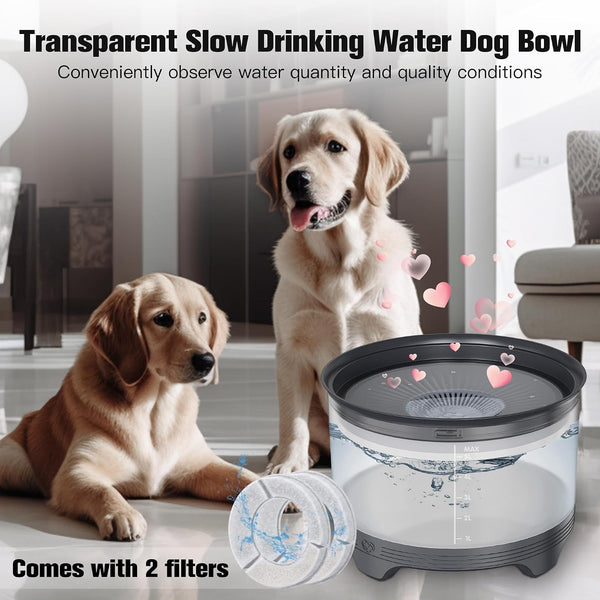 UPSKY 5.5L No-Spill Dog Water Bowl, Slow Drinking Feeder for Messy Drinkers | Large Capacity, Raised Stand Design, Splash-Proof, Anti-Slip, Visible Water Level, Easy to Clean, Ideal for Multi-Pet Homes6
