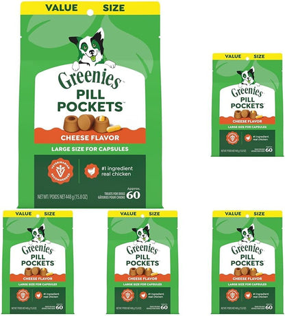Greenies Pill Pockets Large Size Dog Treats, Peanut Butter, 15.8 Oz | Vet-Recommended, Capsule Size, Low Calorie, Odor Masking, Stress- and Mess-Free Medication Experience22