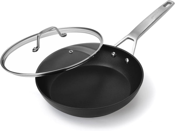7 Inch Small Nonstick Frying Pan with Lid, Egg Omelet Skillet | Non Toxic, Even Heating, Easy Clean, Dishwasher & Oven Safe, Suitable for Gas & Electric & Induction Stoves, PFOA & PFAS Free1