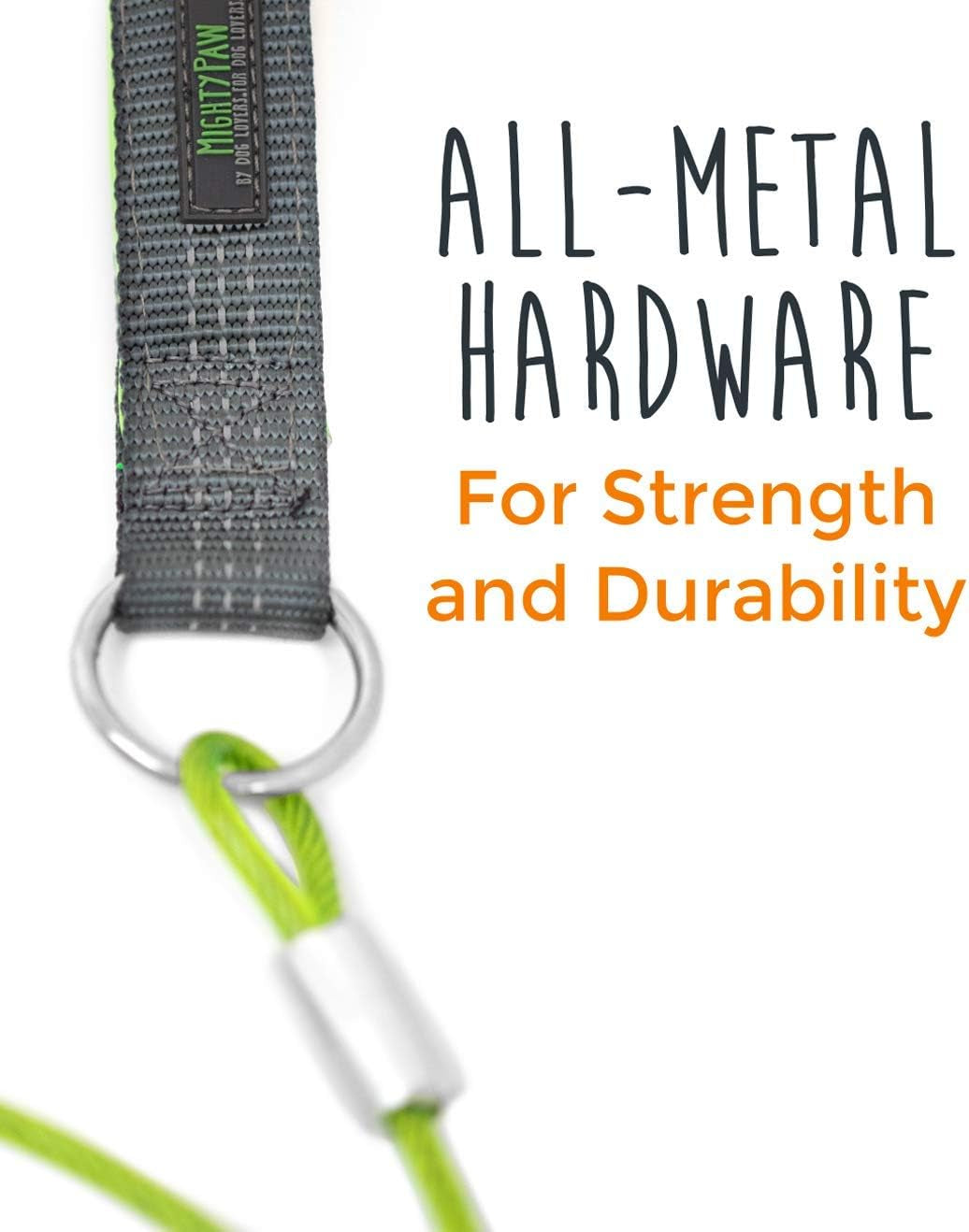 mighty-paw-dog-leash-anti-biting-pets-leashes-chew-proof-metal-cable-ideal-for-large-dogs-and-teething-puppies-braided-cord-with-padded-handle-six-foot-green