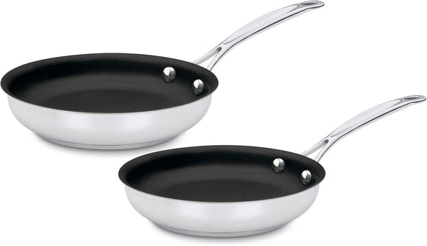 Chef'S Classic™ Stainless Non-Stick Skillets, 9" Skillet & 11" Skillet Set1