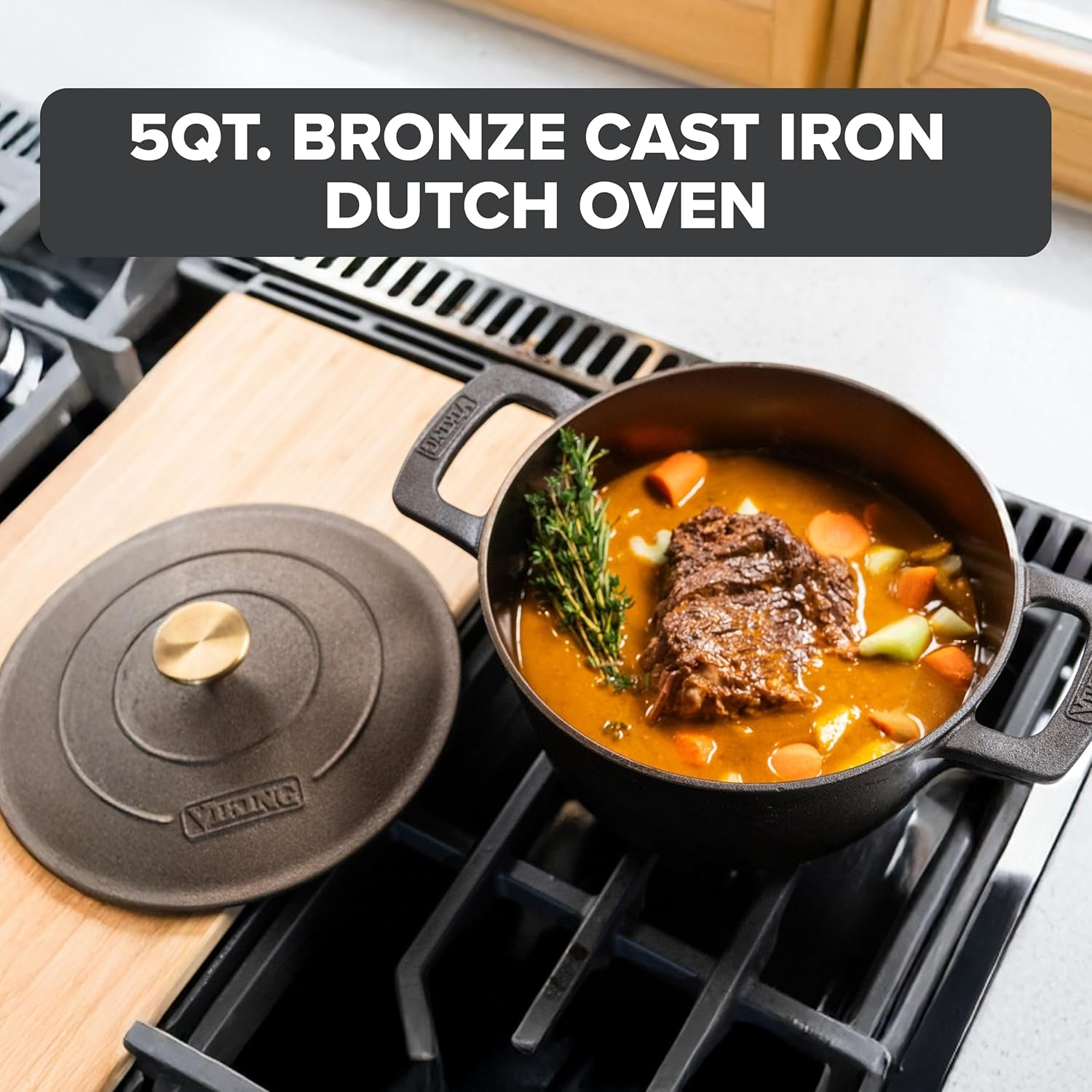 viking-nonstick-5-quart-dutch-oven-with-self-basting-lid-bronze-cast-iron-cookware-pot-made-without-pfas-induction-compatible-oven-safe-to-500f
