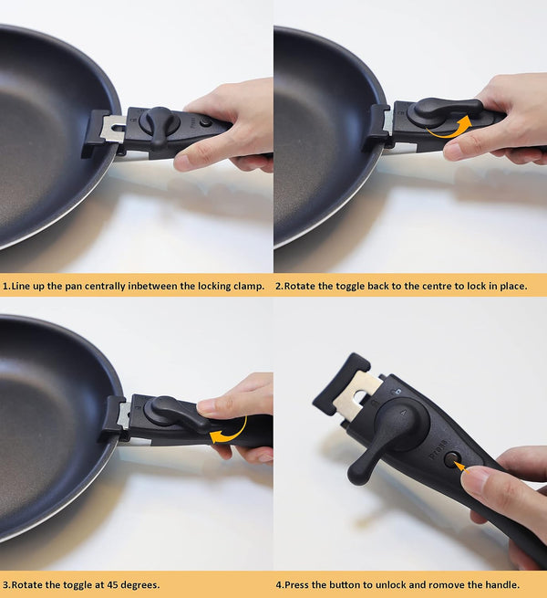 16 Pieces Kitchen Removable Handle Cookware Sets, Stackable Pots and Pans Set Nonstick for Induction Gas Rvs Camping Space Saving7
