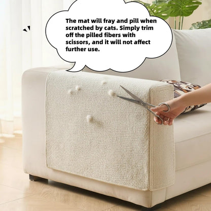 SHENGOCASE Cat Scratch Pad Couch Sofa Armrest Protector, Scratcher Cover for Couch Corner, Carpet Scratching Post, Grey(7.9")8