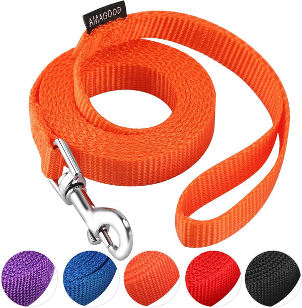 AMAGOOD 6 FT Puppy/Leash, Strong Traditional Style with Easy to Use Collar Hook, Great for Small, Medium and Large Dogs (5/8In X 6 Ft, Purple)17