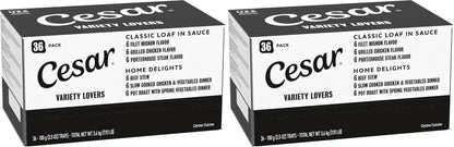 Cesar Wet Dog Food, Steak Lovers Variety Pack, 3.5 Oz, 36 Count | Real Meat #1 Ingredient, Easy Peel Trays, 100% Complete & Balanced, No Fillers, No Added Sugar, No Artificial Flavors21