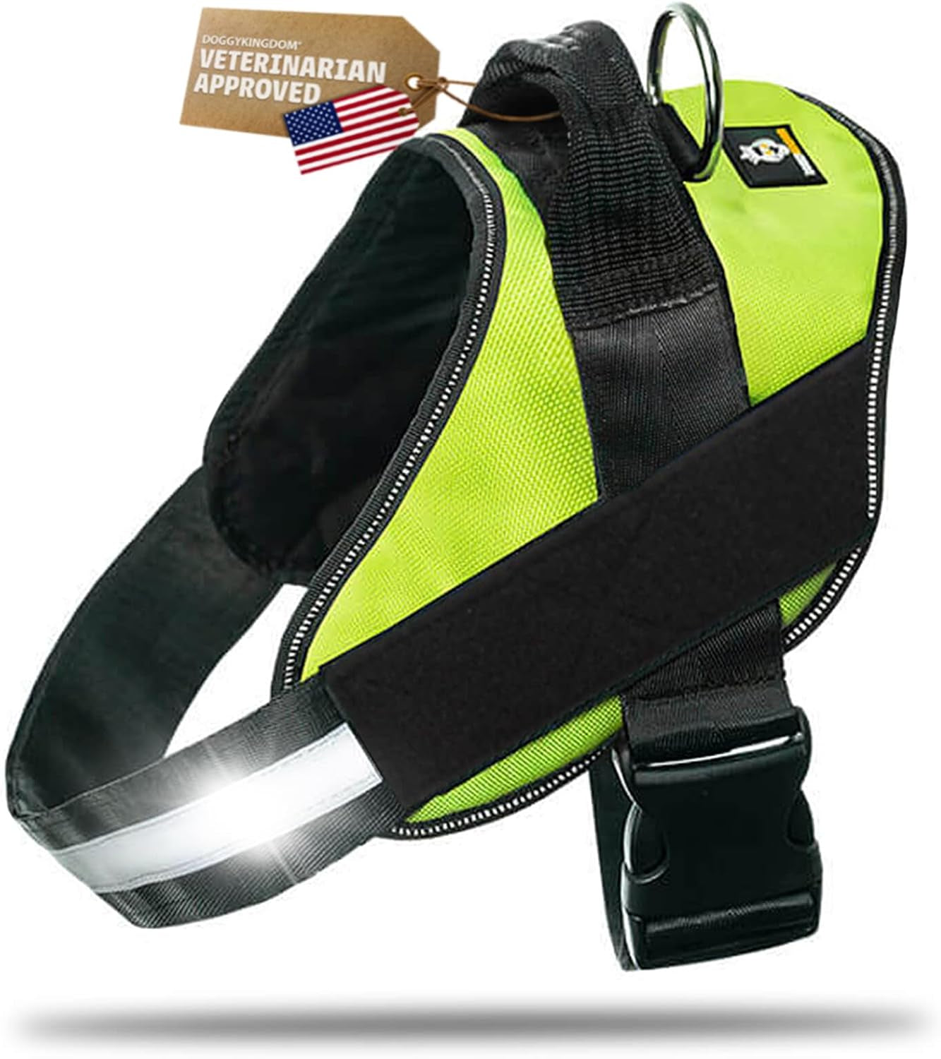 doggykingdom-no-choke-dog-harness-with-handle-and-patch-panels-adjustable-reflective-dog-vest-for-small-sized-dog-blue-s