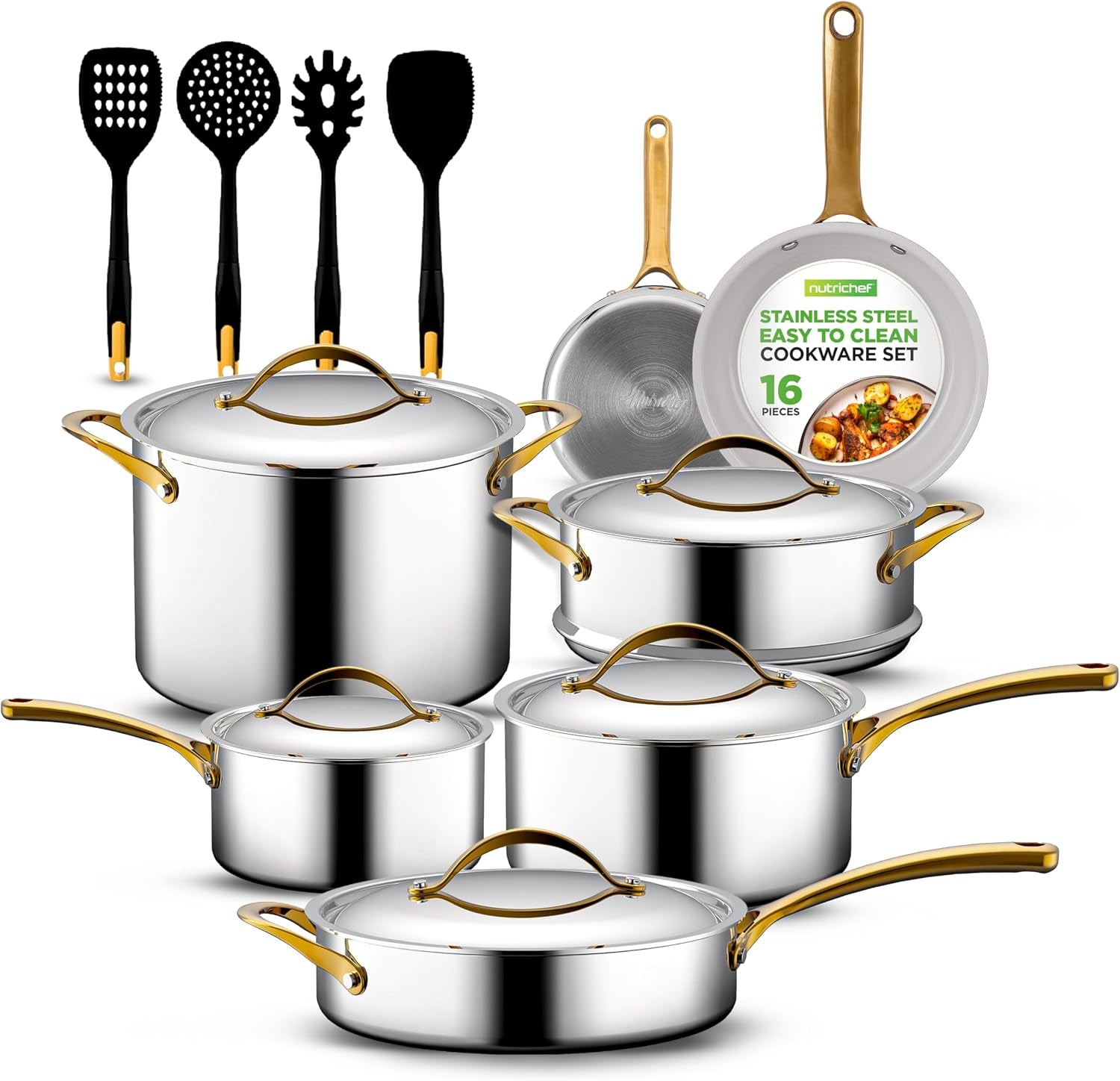 16-piece-stainless-steel-kitchenware-pots-pans-set-clad-kitchen-cookware-with-nylon-utensils-fry-pan-interior-coated-with-prestige-ceramic-non-stick-coating-stylish-kitchen-cookware