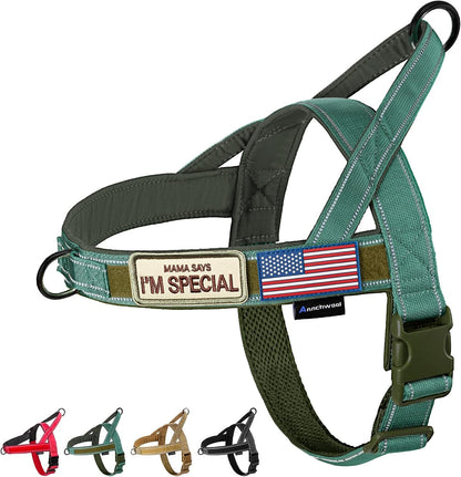 Annchwool No Pull Dog Harness with Soft Padded Handle,Reflective Strip Escape Proof and Quick Fit to Adjust Dog Harness,Easy for Training Walking for Small & Medium and Large Dogs(Brown,L)19