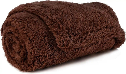 Petami Fluffy Waterproof Dog Blanket for Couch and Bed, Reversible Sherpa Pet Throw, Pee Proof Furniture Protector Sofa Cover, Washable Cat Blanket for Medium Large Dogs and Cats (Taupe Camel, 60X80)12