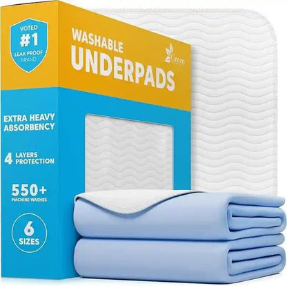 GREEN LIFESTYLE Washable Pee Pads for Dogs - Waterproof Reusable Puppy Pads with Anti-Slip Backing, Pet Training Pad for Puppy Playpen, Crate, Whelping Box, Potty Training (Pack of 6 - 30X34)13