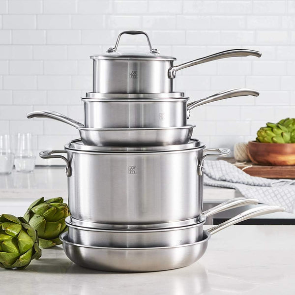 Spirit 3-Ply 10-Pc Stainless Steel Ceramic Nonstick Pots and Pans Set, Dutch Oven, Fry Pan9