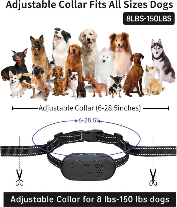 Dog Shock Collar with Remote Control - Rechargeable Dog Training Collar, IPX7 Waterproof E Collar for Dogs with 4 Safe Modes Flashlight Beep Vibration Shock Ideal for All Dog Sizes (8-150Lbs)3