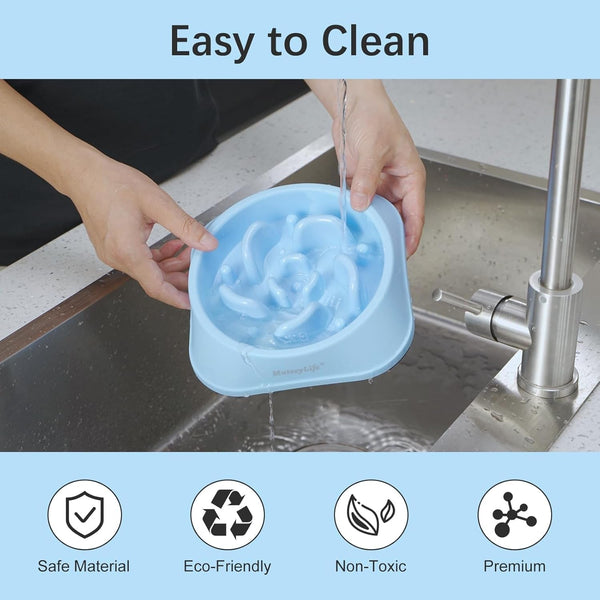 Mateeylife 2-Pack Slow Feeder Dog Bowls, 2 Cups, Dog Puzzle Feeder Bowl | Food-Contact Safe, Dishwasher Safe, Non-Slip Base, Maze Design, for Fast Eaters, for Dogs and Cats, Daily Mealtimes7