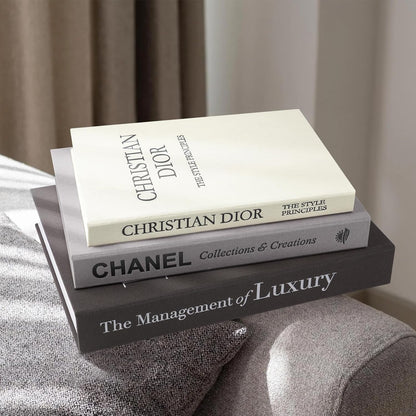 Decorative Books Set of 3, Black-Gray-Beige-Luxury | Coffee Table Home Decor, Living Room Decoration, Photo Storage, Keepsake Box7